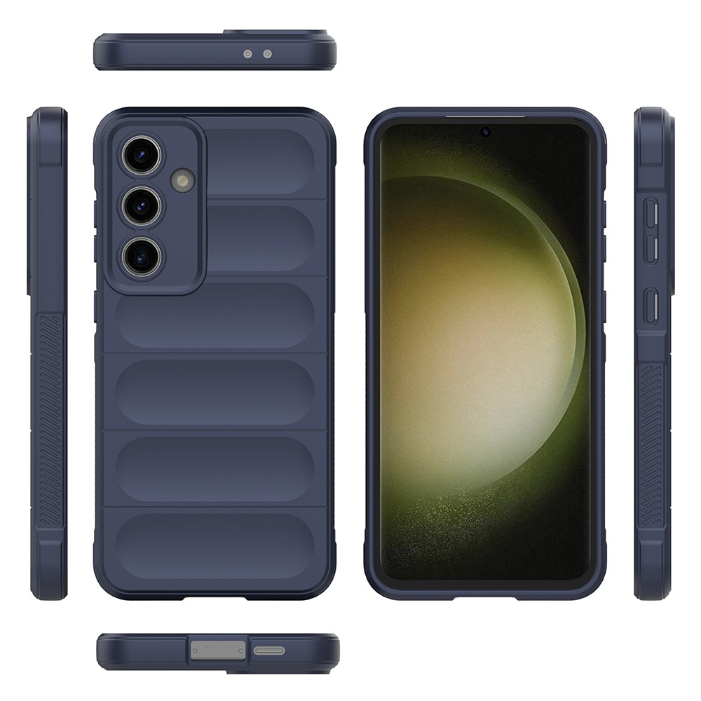 Galaxy S24 FE Kılıf Esnek TPU Oyuklu Arka Yüzey Tasarımlı Etnik Silikon