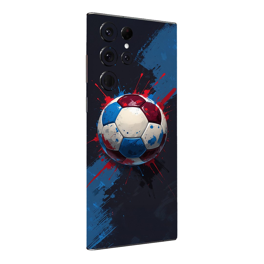 Samsung S22 Ultra Kaplama Bordo Mavi Top