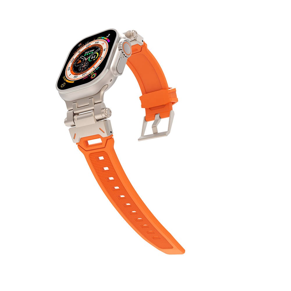 Watch 7 45mm KRD-108 Metal Başlıklı Silikon Kordon
