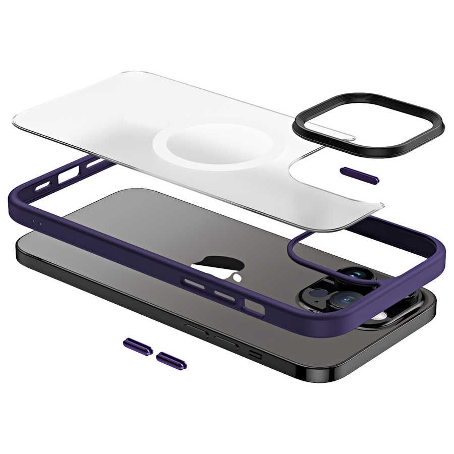 iPhone 13 Pro Kılıf Wireless Şarj Özellikli Hibrit M-safe