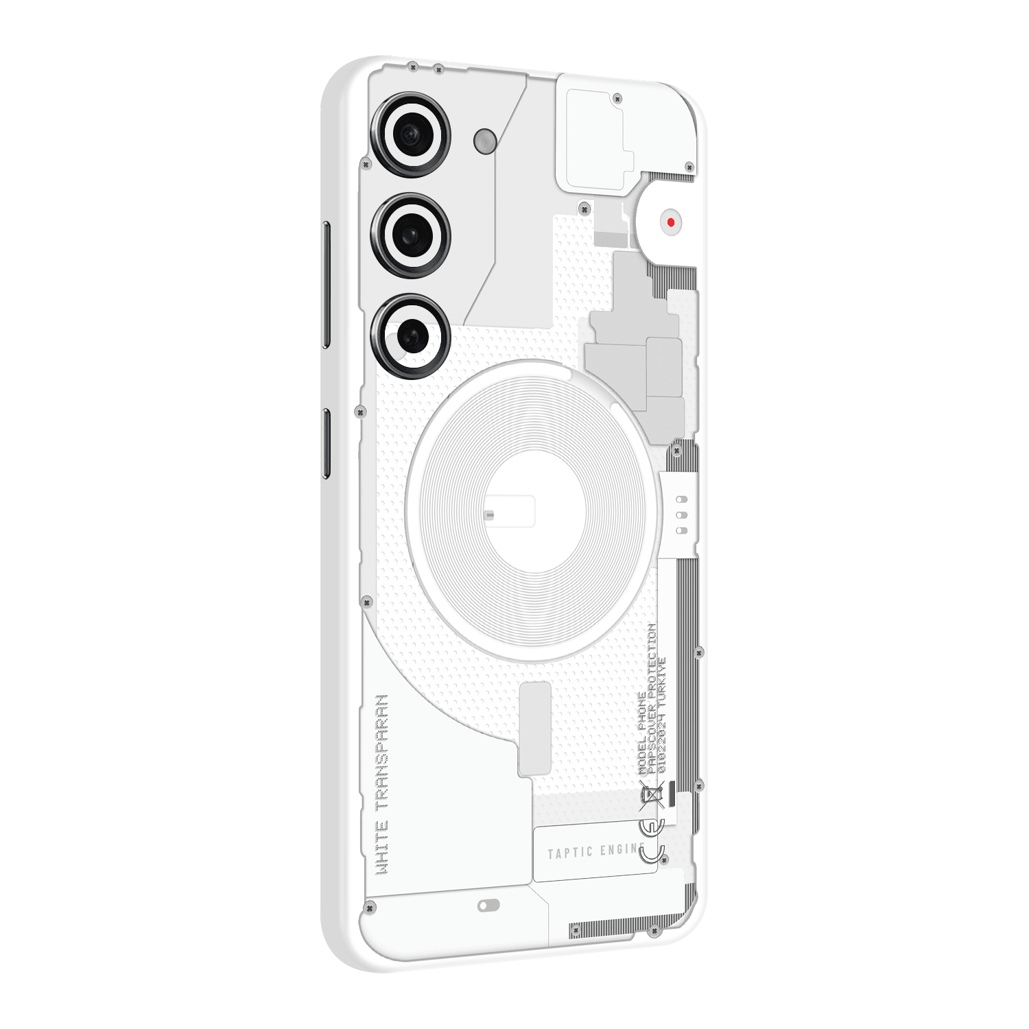 Samsung S23 Plus Kaplama Beyaz Transparan