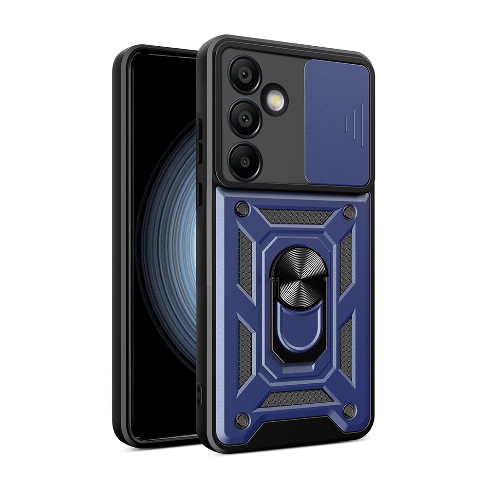 Galaxy S24 FE Kılıf Magnetik Standlı Kamera Korumalı Sürgülü Vega