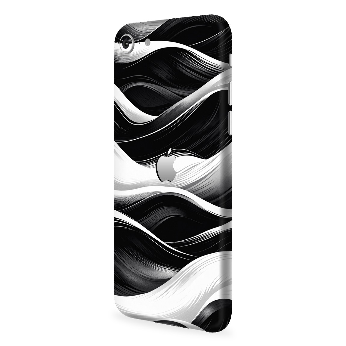 iPhone SE 2020 / 2022 Kaplama Siyah Beyaz Dalga