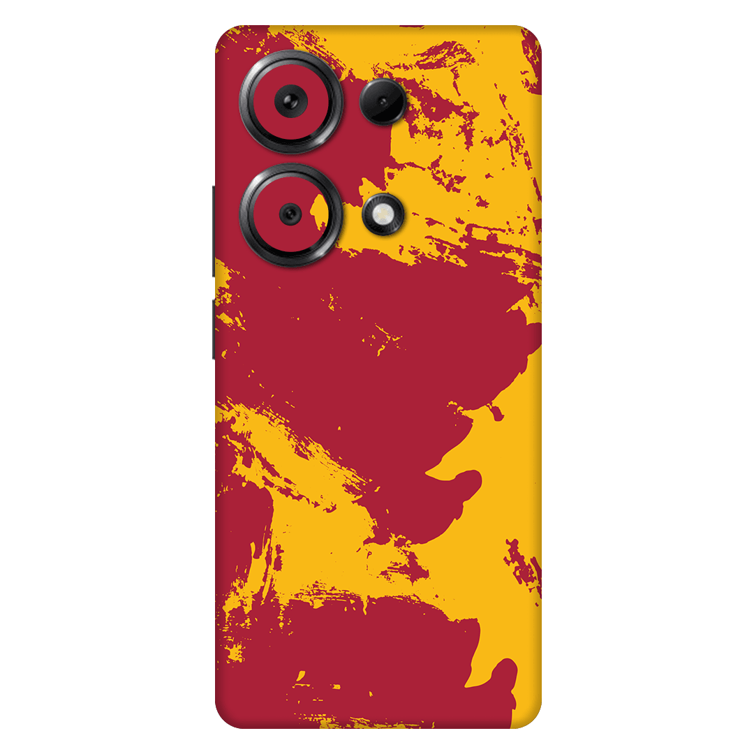 Poco M6 Pro Kaplama Sarı Kırmızı