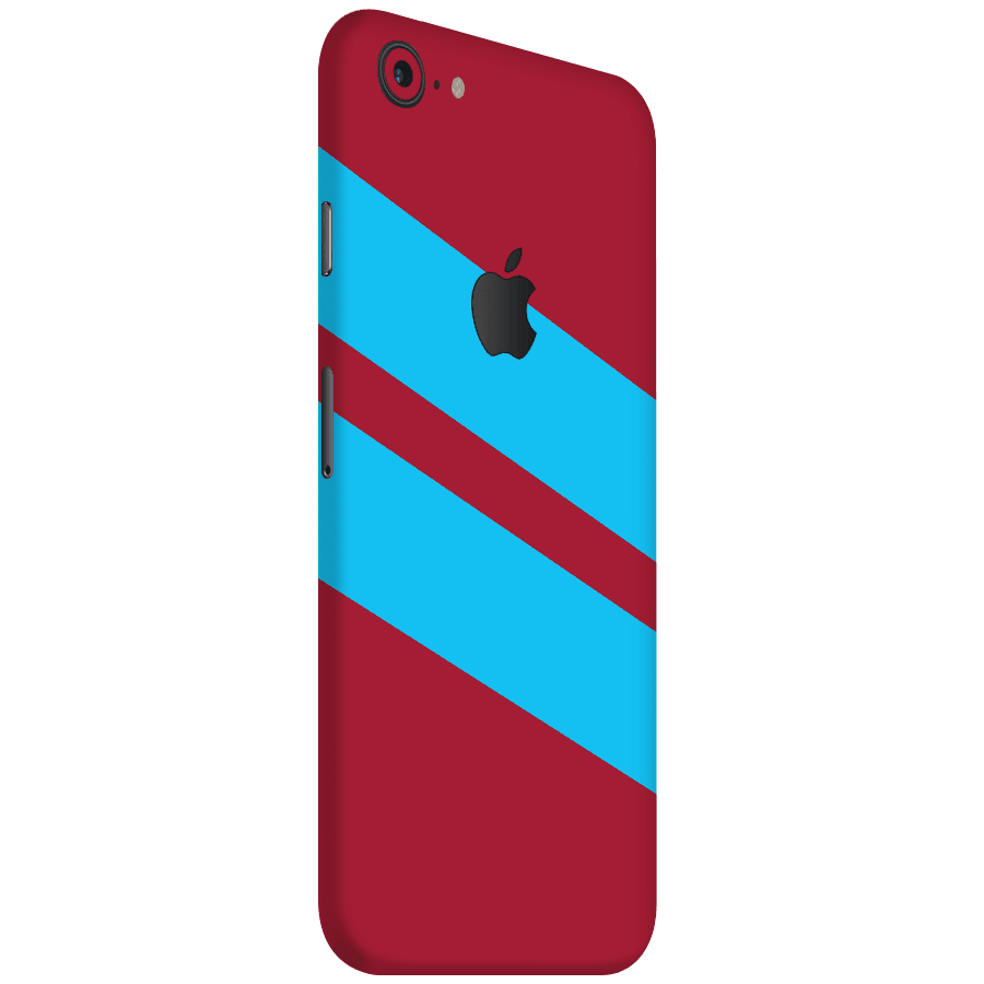 iPhone 7 Kaplama Bordo Mavi Şerit