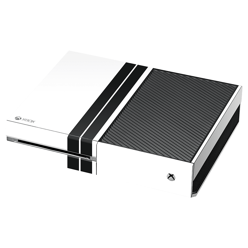 Xbox One Kaplama Beyaz Çift Siyah Şerit