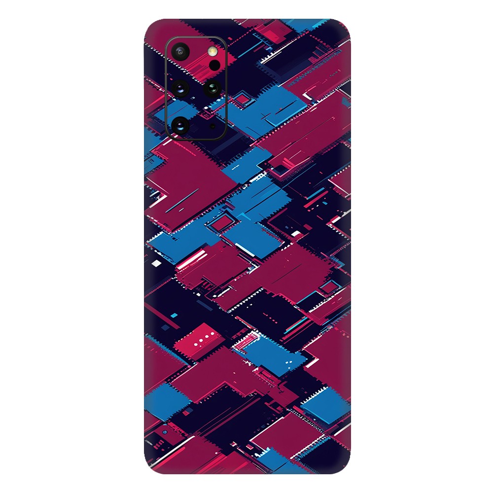 Samsung S20 Kaplama Bordo Mavi Pixel