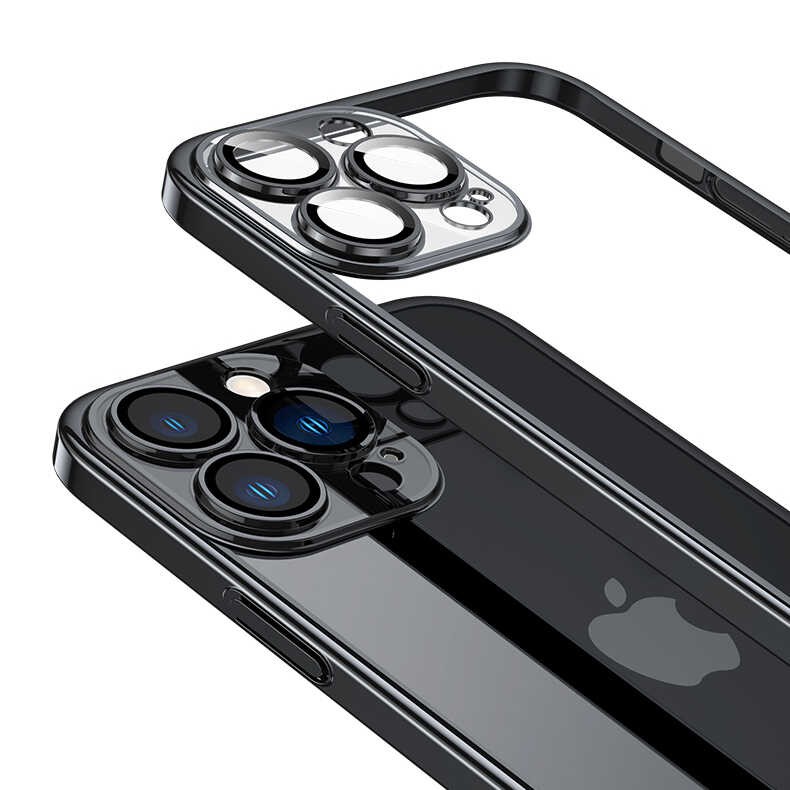 iPhone 13 Pro Max Kılıf Sert PC Renkli Çerçeveli Riksos
