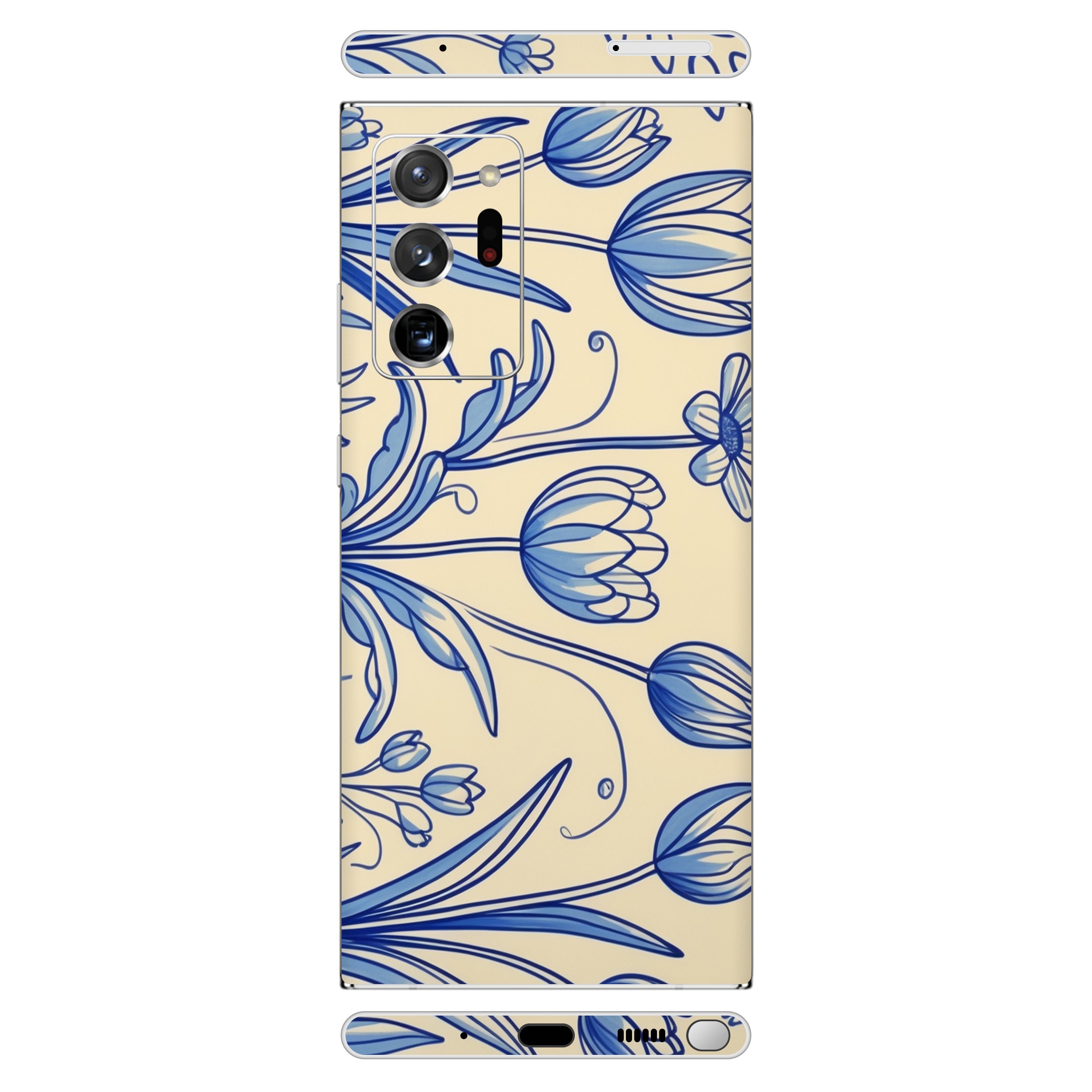 Samsung Note 20 Ultra Kaplama Porselen Çiçekler