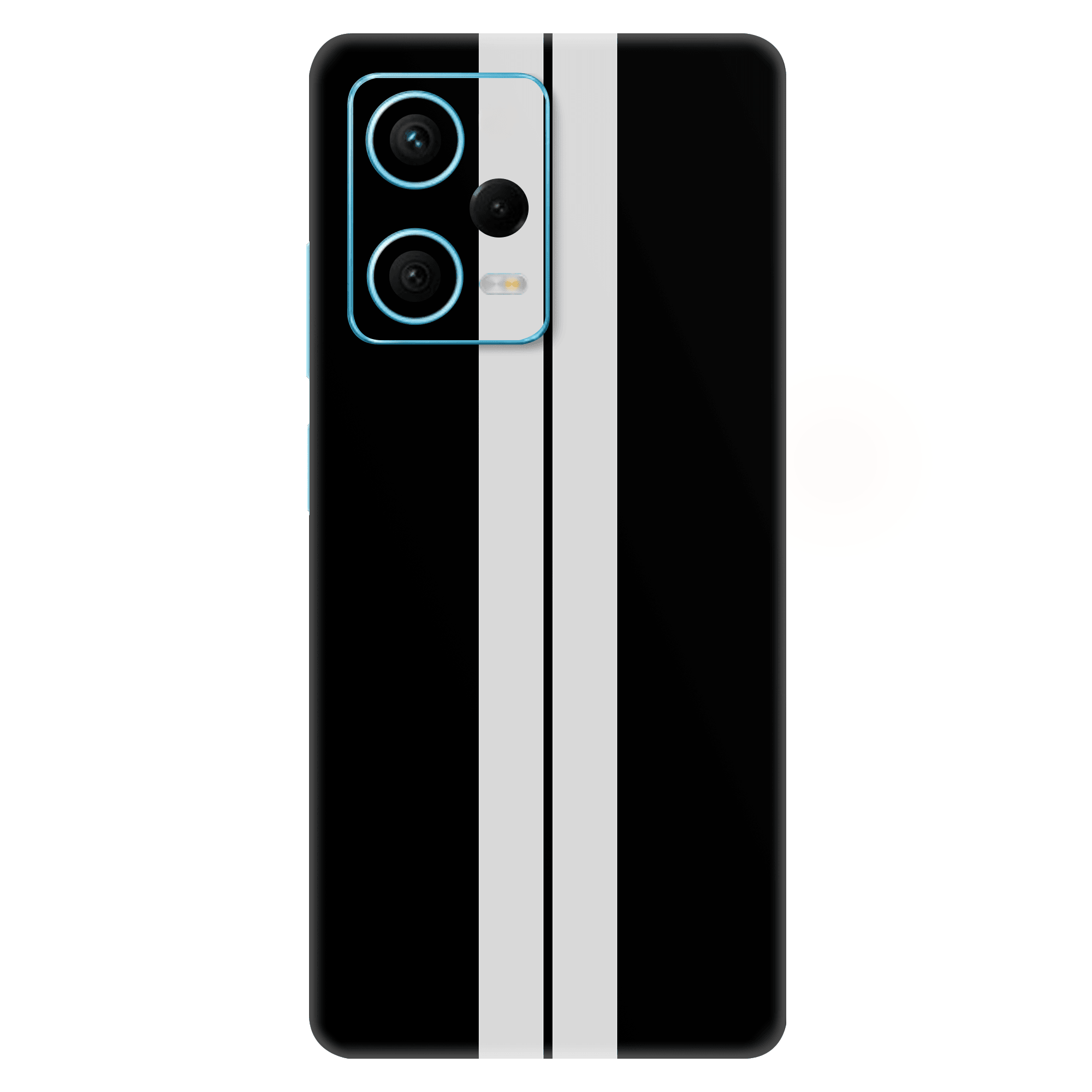 Xiaomi Redmi Note 12 Pro 5G Kaplama Siyah Çift Beyaz Şerit