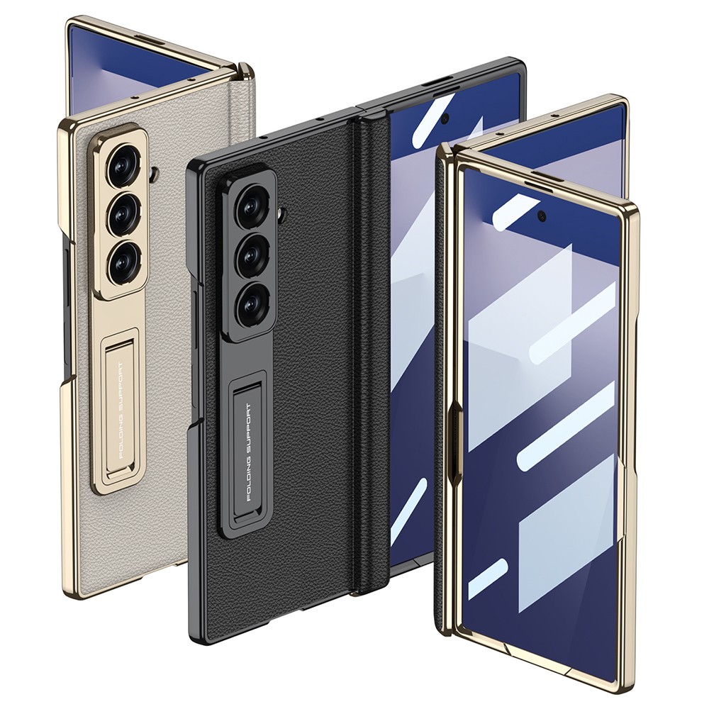 ​Galaxy Z Fold 7 Kılıf Deri Standlı Zore Kıpta Premium Kılıf