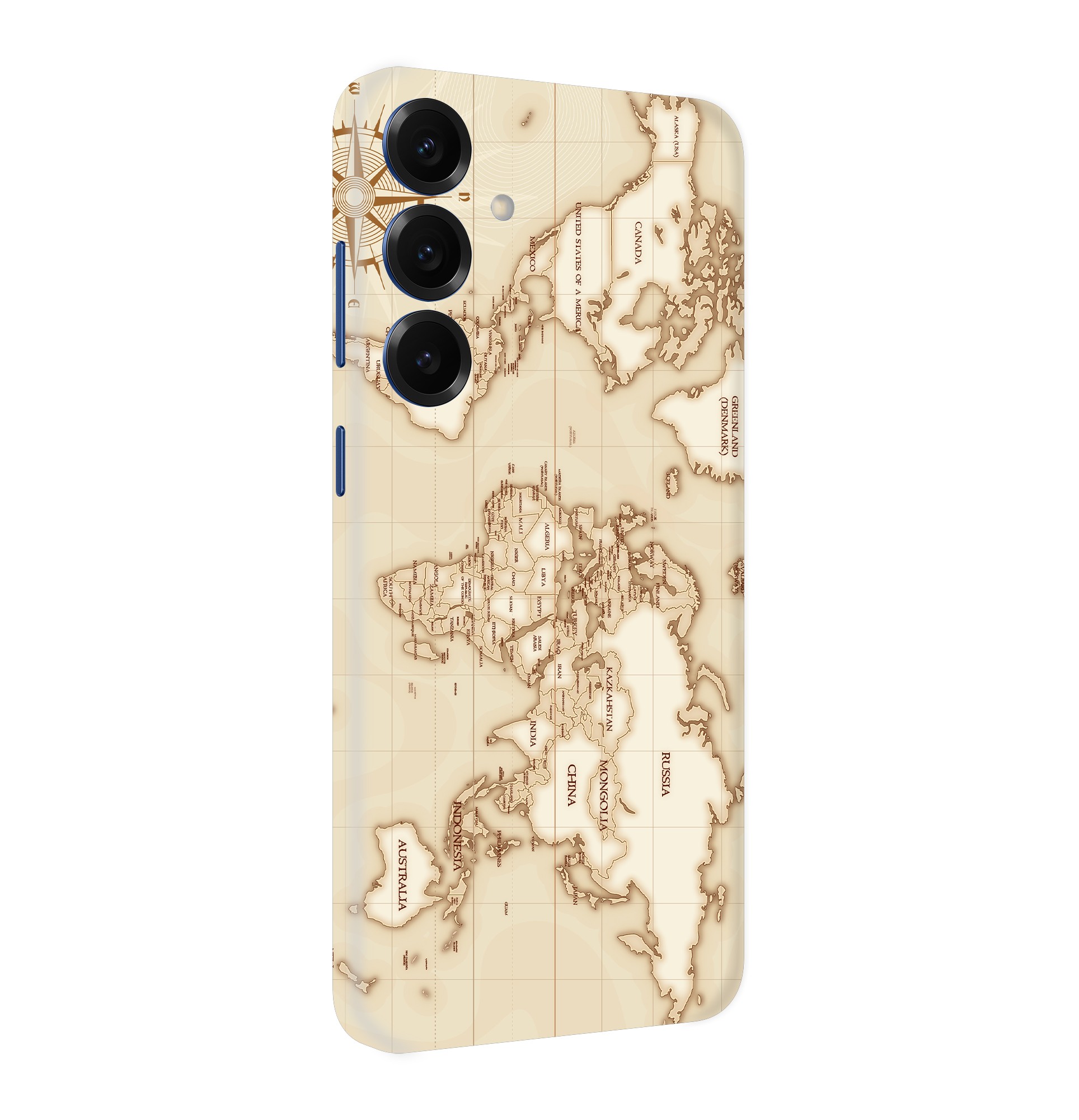 Samsung S25 Kaplama Retro Atlas