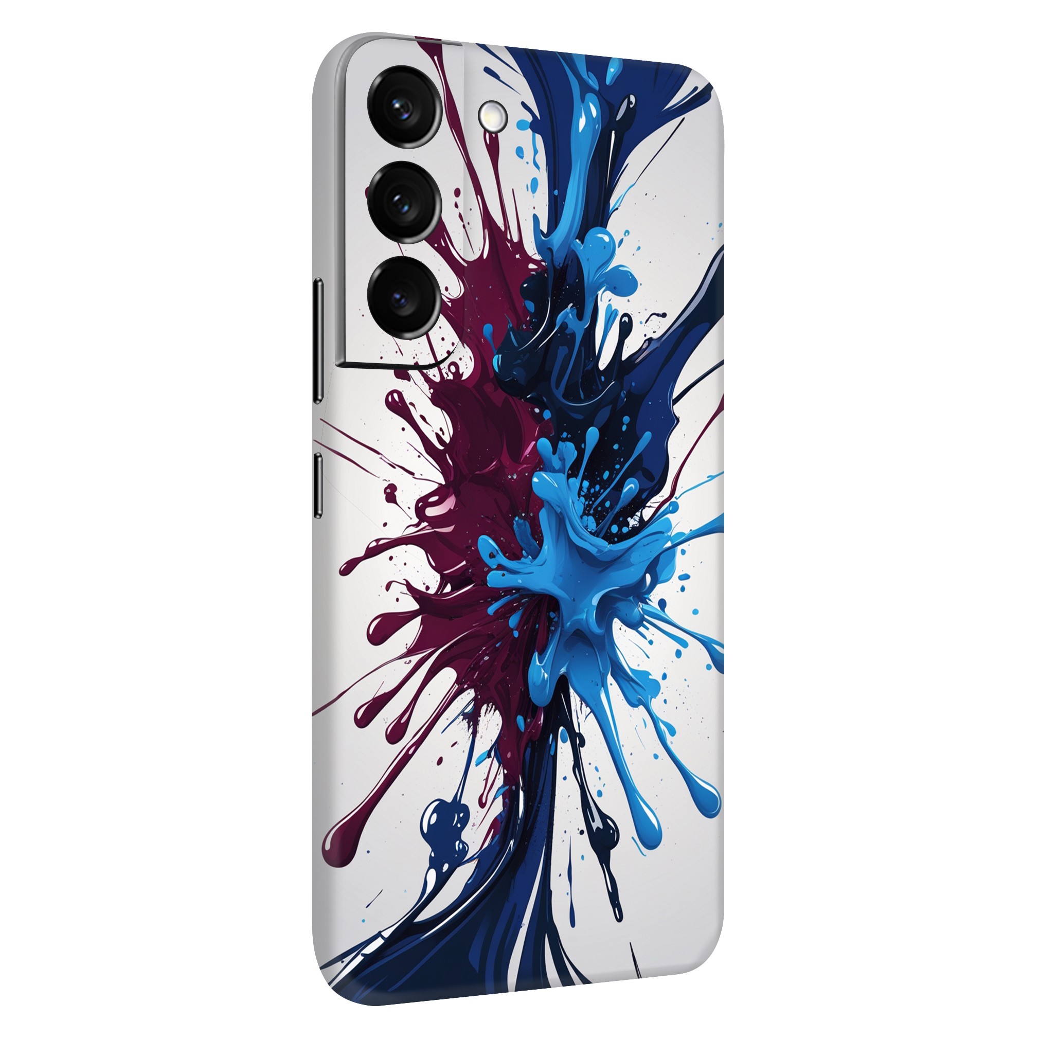 Samsung S22 Plus Kaplama Bordo Mavi Boya