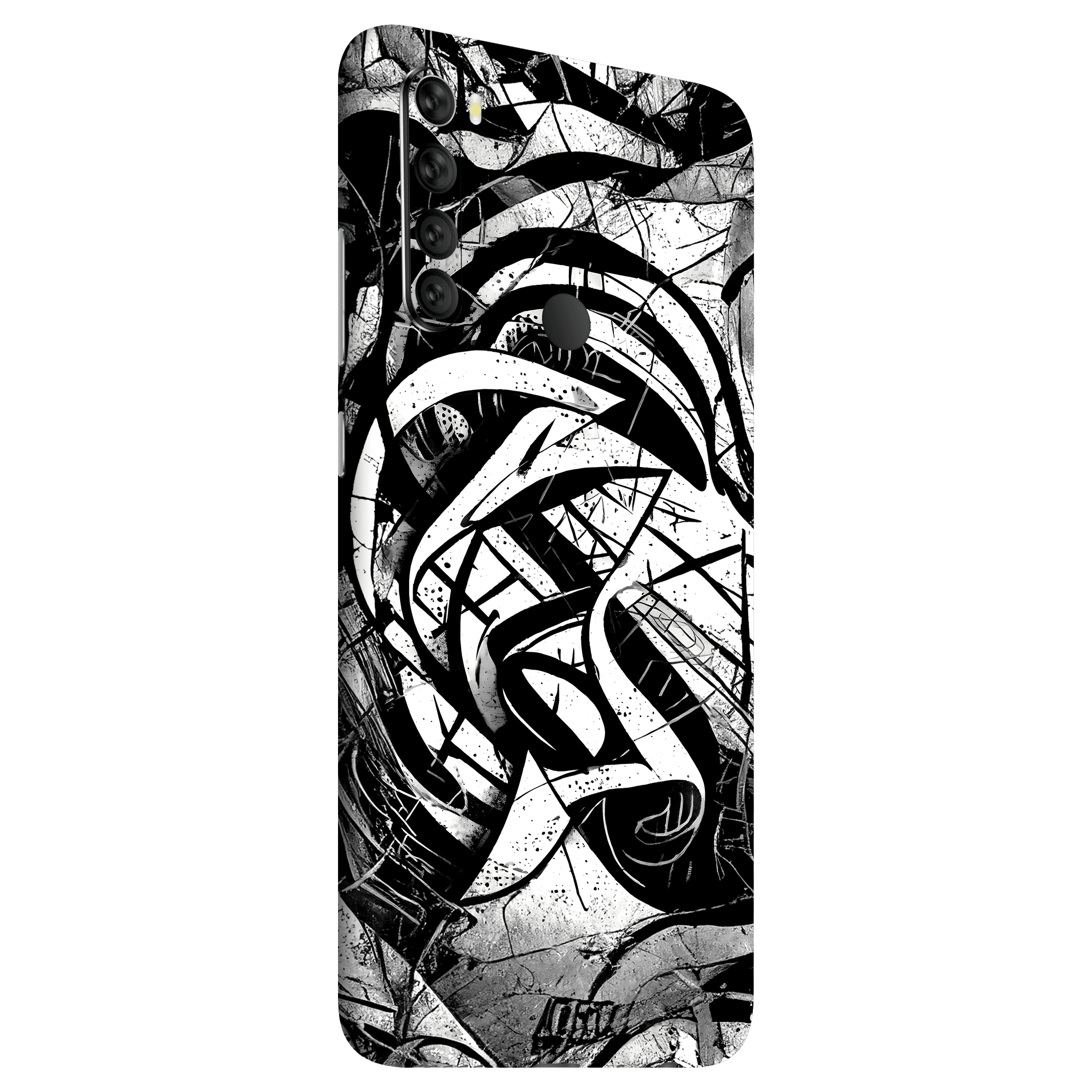 Xiaomi Redmi Note 8 Kaplama Monochrome Grafiti