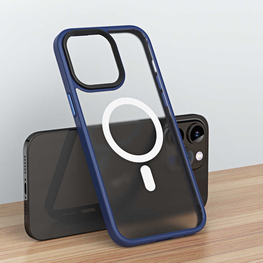iPhone 13 Pro Max Kılıf Wireless Şarj Özellikli Hibrit M-safe
