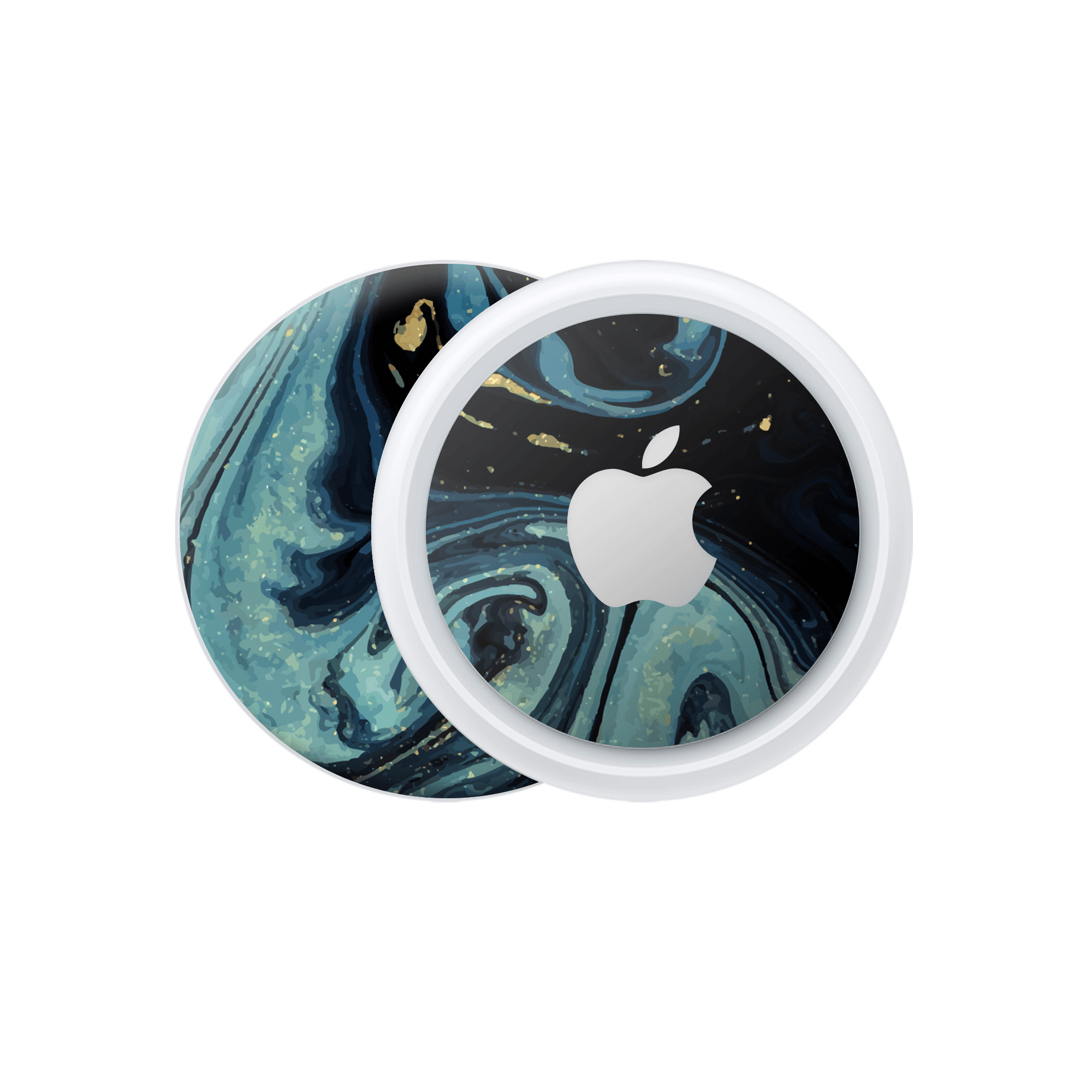 Apple Airtag Kaplama Mistik Mavi Dalga