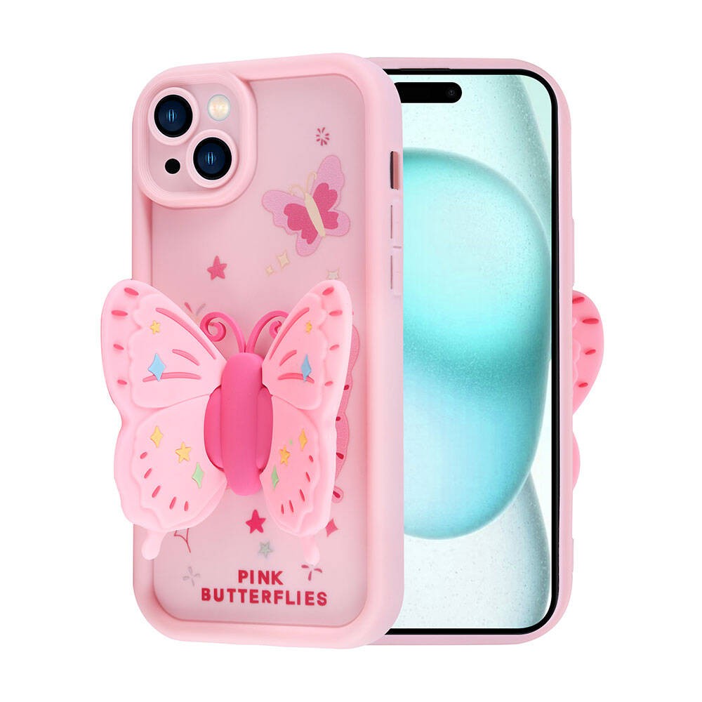 iPhone 15 Plus Kılıf Kamera Korumalı Figür Tasarımlı Kapya