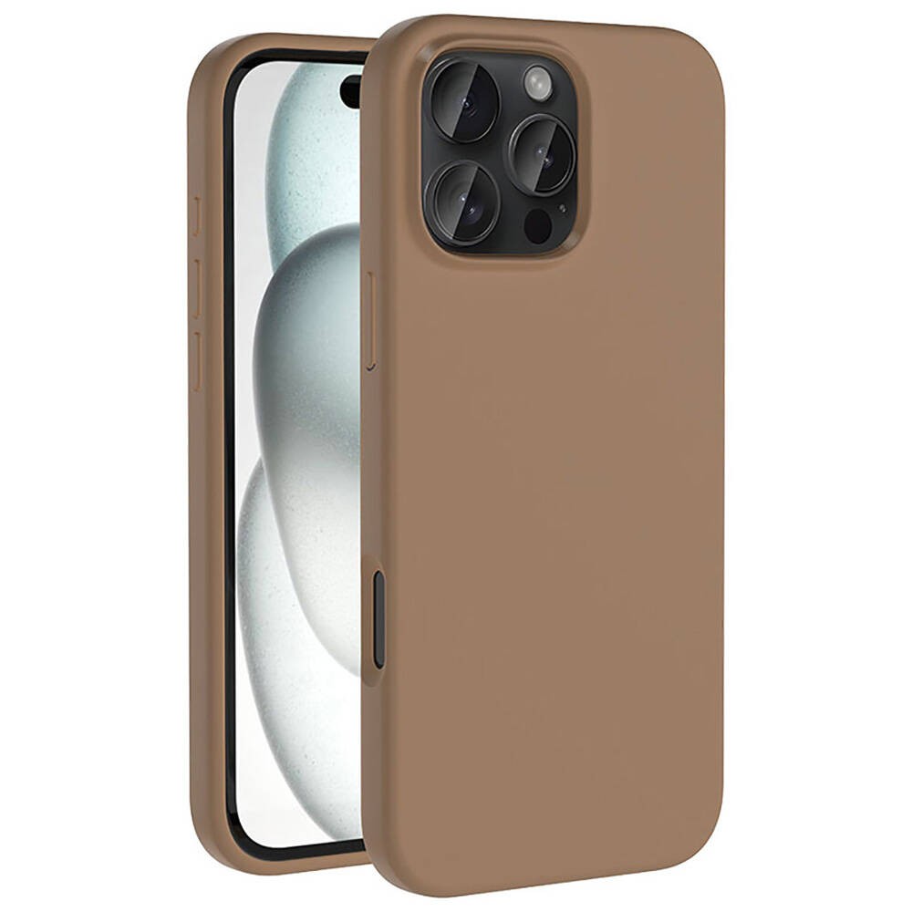 iPhone 16 Pro Kılıf M-safe Şarj Özellikli Sıvı Teknolojili Silinebilir Sert Kivi