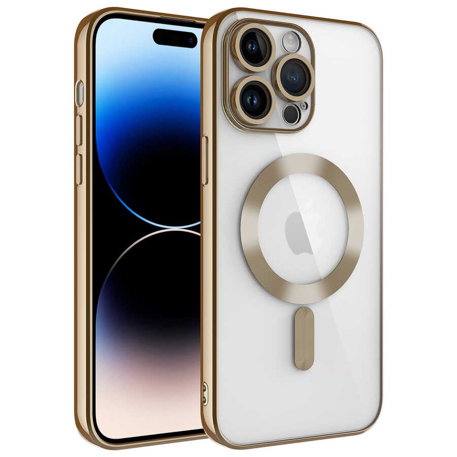 iPhone 14 Pro Max Kılıf Kamera Korumalı M-safe Wireless Şarj Özellikli Demre