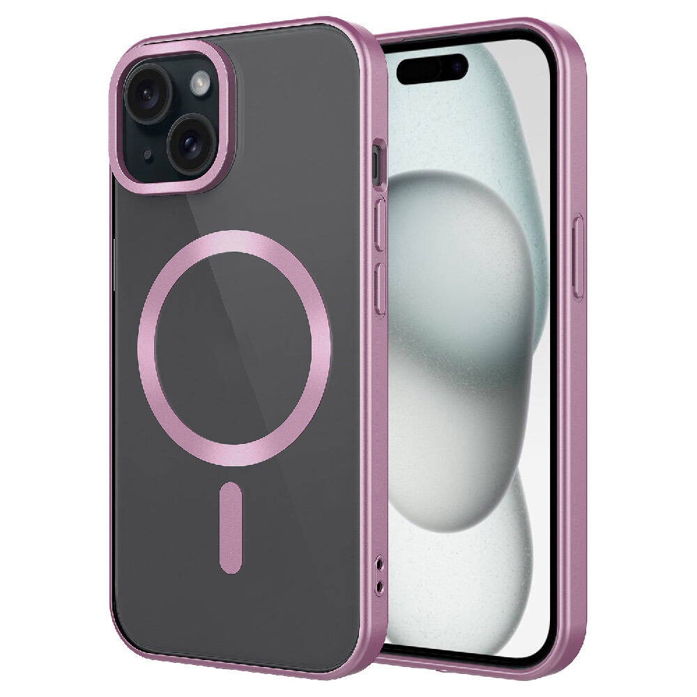 iPhone 15 Kılıf Mat Tasarımlı M-safe Wireless Şarj Özellikli Mat Setro