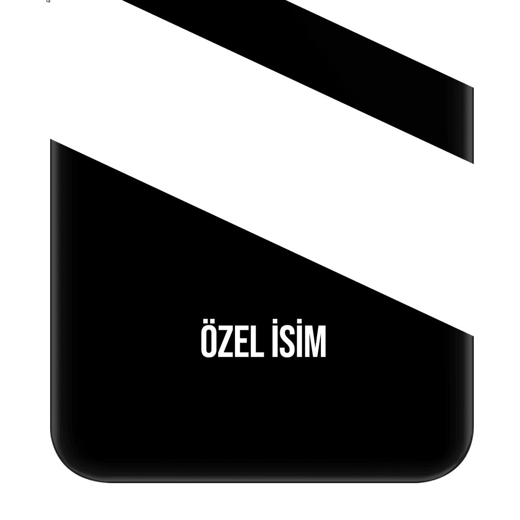 iPhone 11 Pro Kaplama Siyah Beyaz Şerit