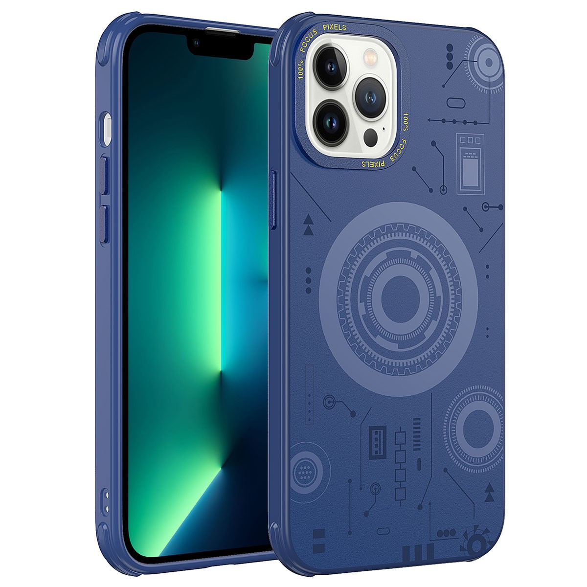 iPhone 13 Pro Max Kılıf Wireless Şarj Özellikli Desenli Hot