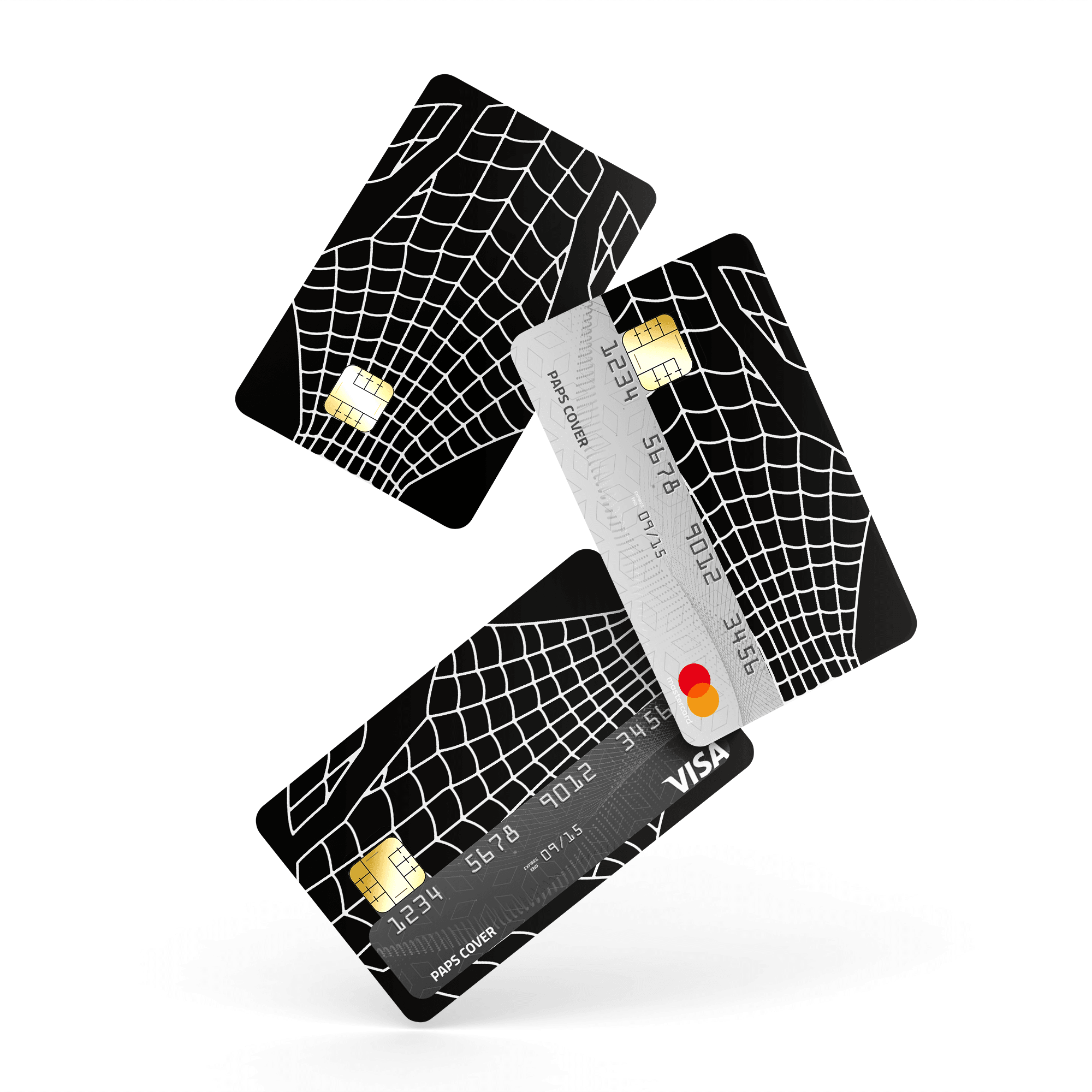Kredi Kartı Kaplama / Sticker - Siyah Beyaz Ağ