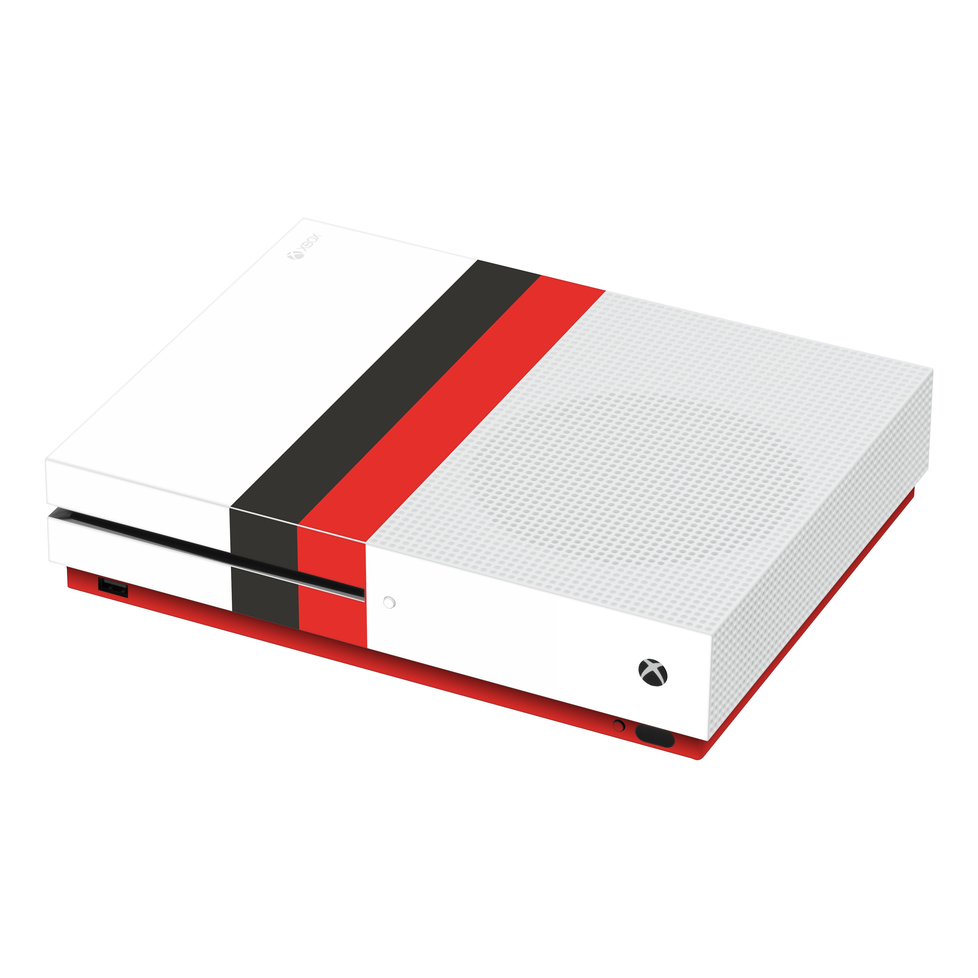 Xbox One S Skin Black White Red