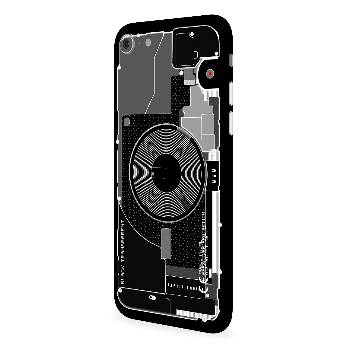 iPhone SE 2020 / 2022 Kaplama Siyah Transparan