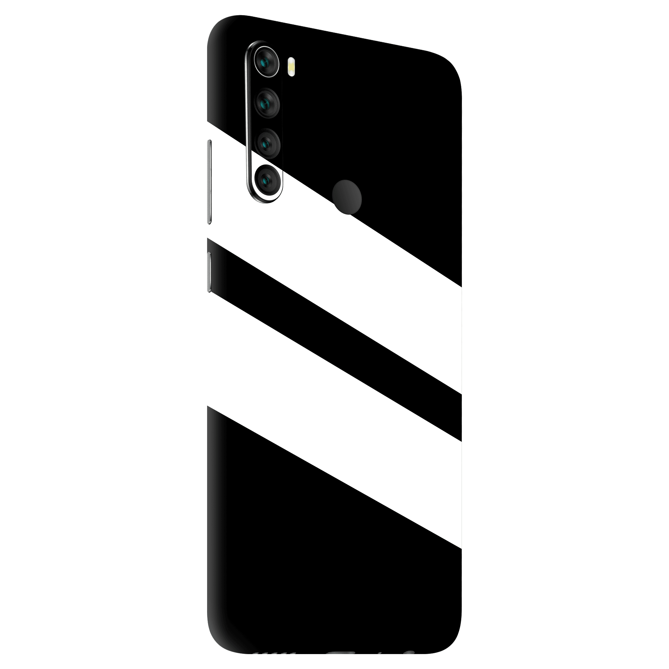 Xiaomi Redmi Note 8 Kaplama Siyah Beyaz Şerit