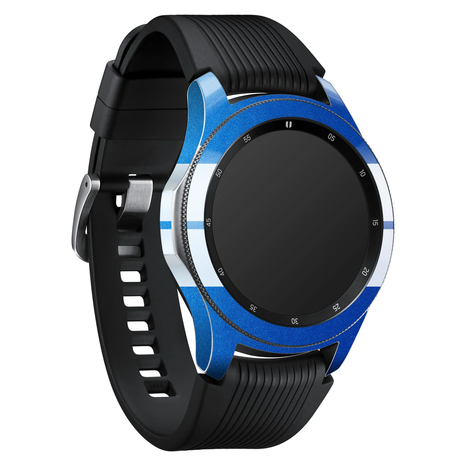 Samsung Watch (46mm) Kaplama Uzay Mavisi Çift Beyaz Şerit