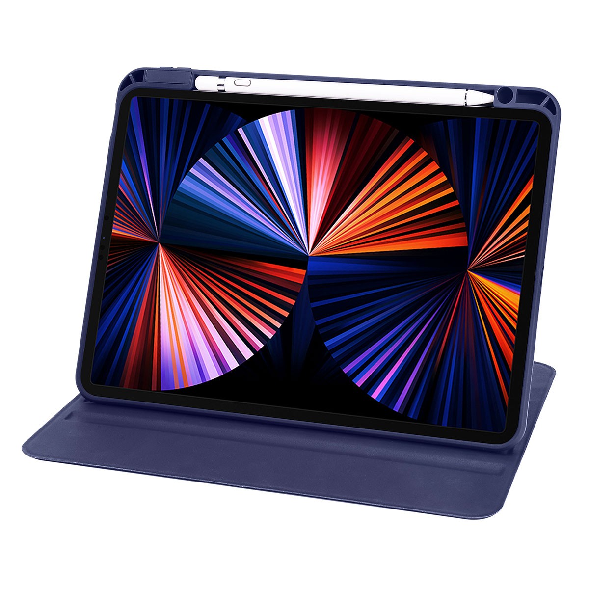 iPad 10.2 (8.Nesil) Kılıf Termik Kalem Bölmeli Dönebilen Standlı Kılıf
