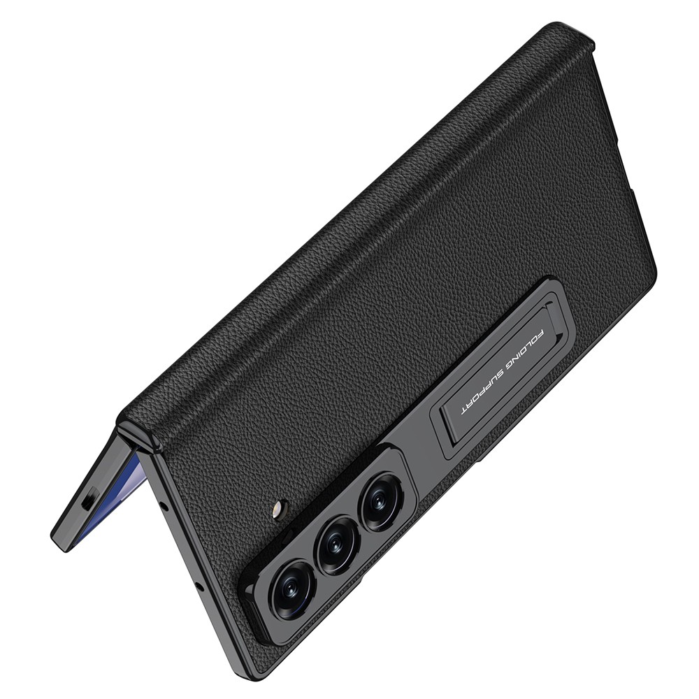 ​Galaxy Z Fold 7 Kılıf Deri Standlı Zore Kıpta Premium Kılıf
