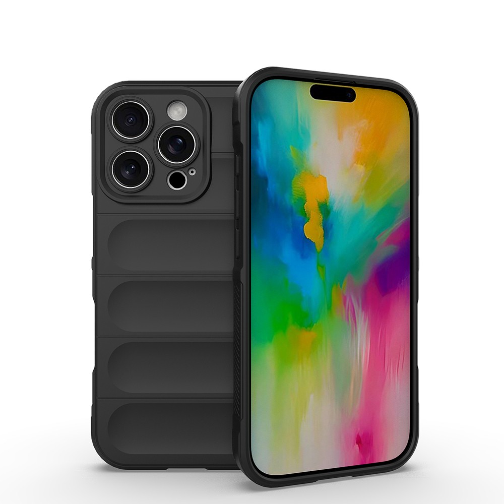 iPhone 16 Pro Kılıf Esnek TPU Oyuklu Arka Yüzey Tasarımlı Etnik Silikon