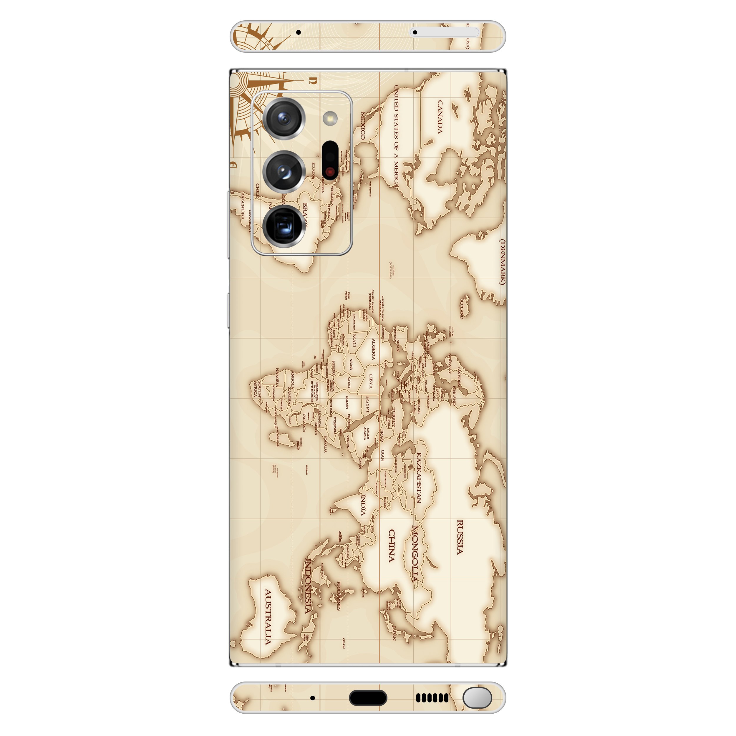 Samsung Note 20 Ultra Kaplama Retro Atlas
