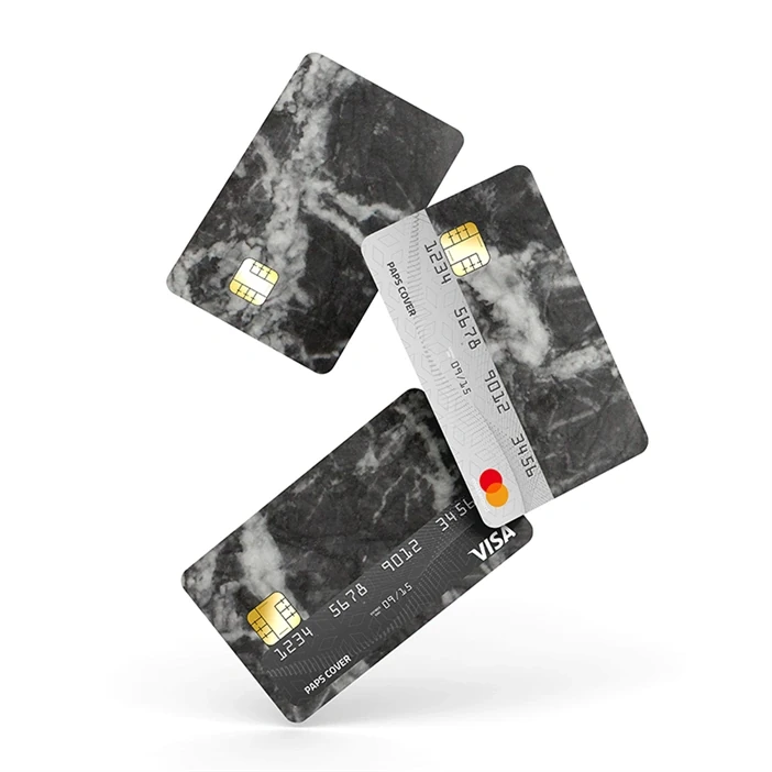 Kredi Kartı Kaplama / Sticker - Gri Mermer