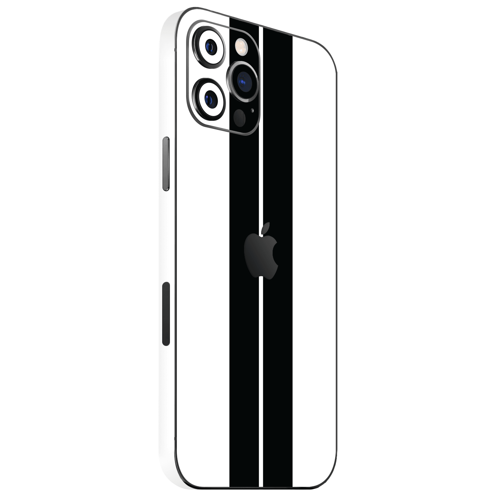 iPhone Kaplama Beyaz Çift Siyah Şerit