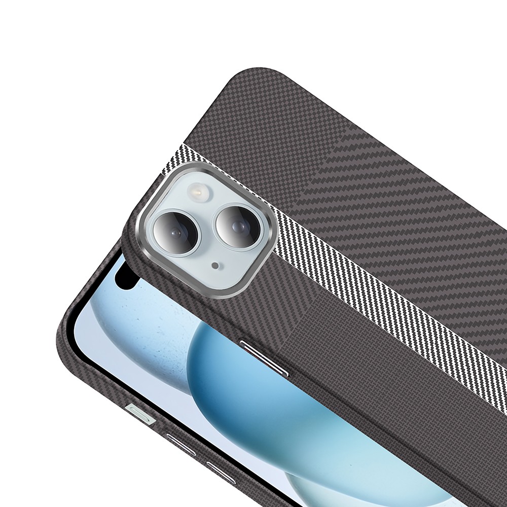 iPhone 15 Kılıf Karbon Fiber M-safe
