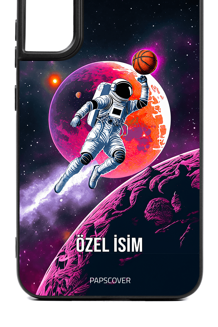 S22 Plus Silikon Kılıf Basketbolcu Astronot