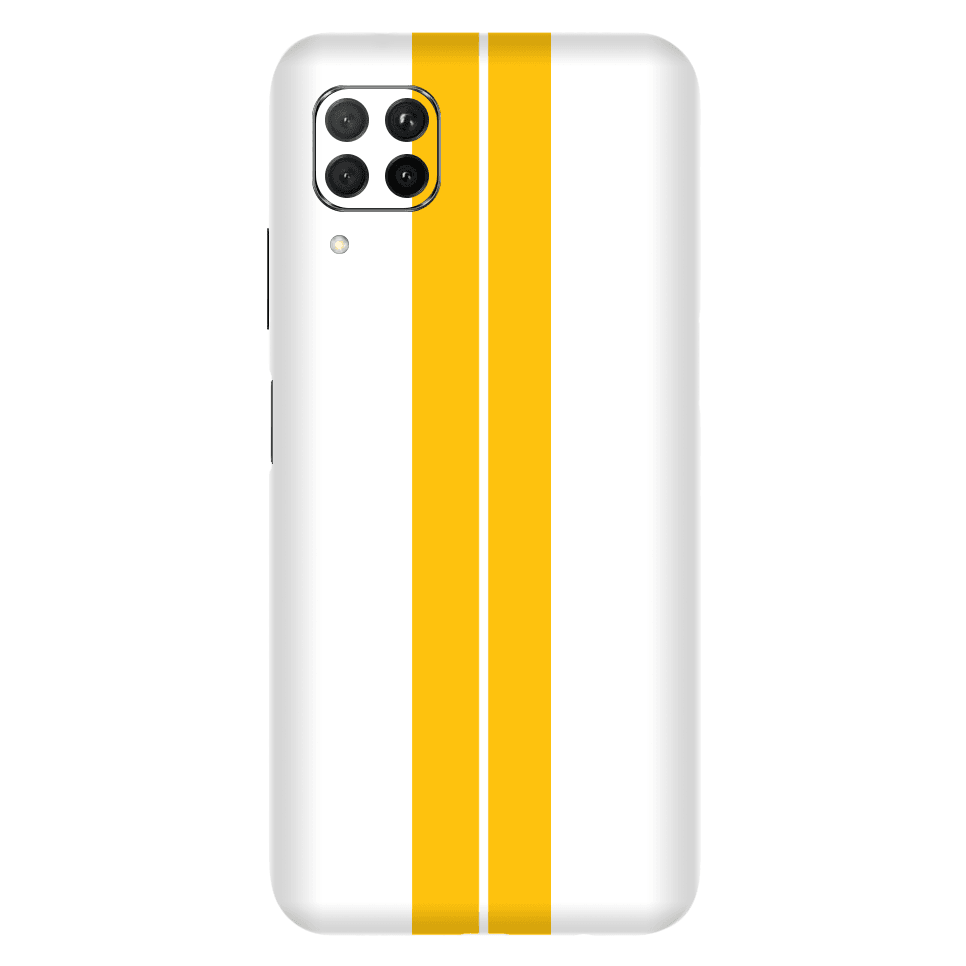 Huawei Kaplama Beyaz Çift Sarı Şerit
