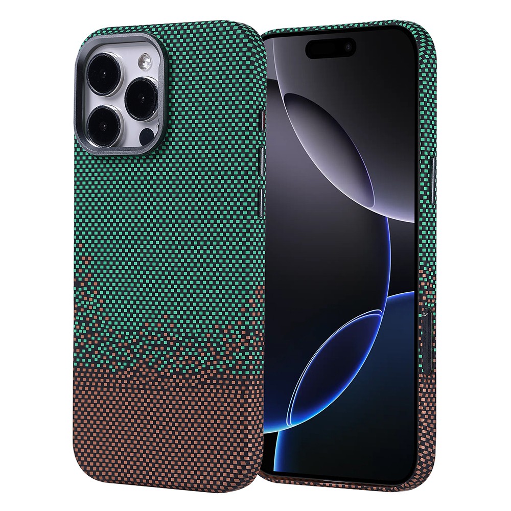 iPhone 16 Pro Max Kılıf M-safe Şarj Özellikli Karbon Fiber Görünümlü Nekst