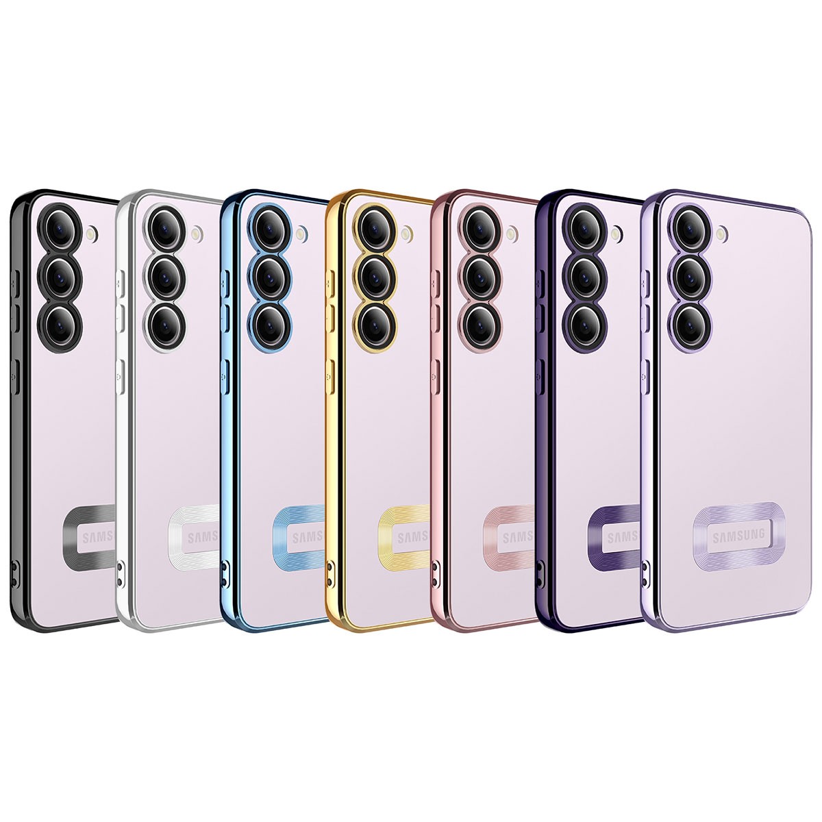 Galaxy S23 Kılıf Kamera Korumalı Logo Gösteren Omega
