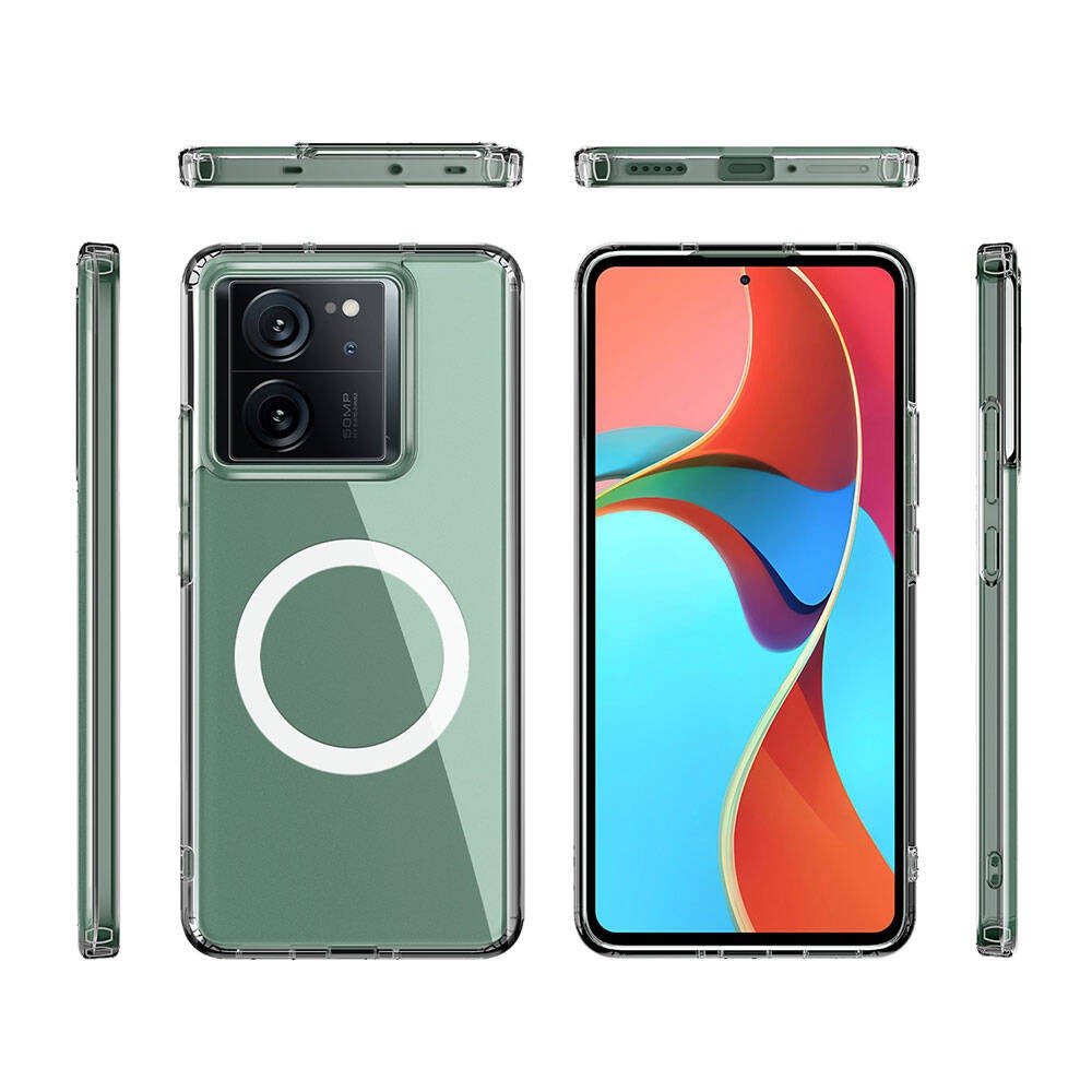 Xiaomi Mi 13T Kılıf Sert PC Arka Yüzey Wireless Şarj
