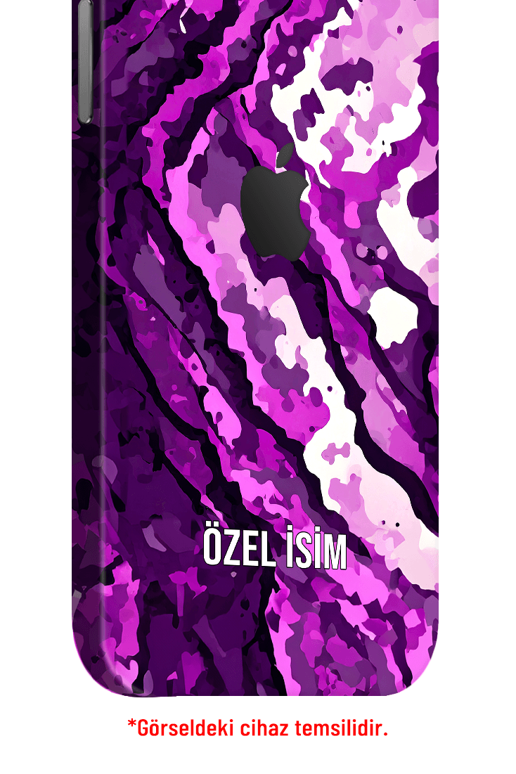 iPhone 12 Kaplama Mor Kamuflaj