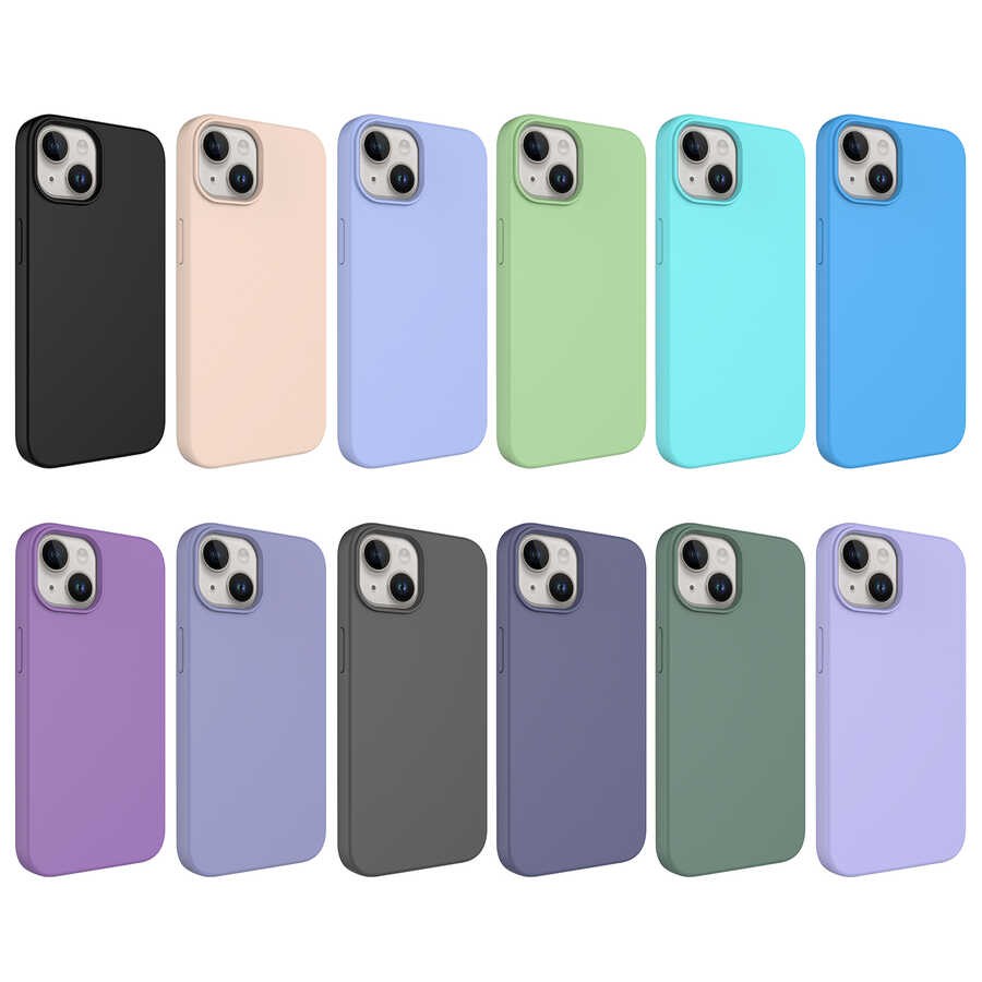iPhone 14 Plus Kılıf Sıvı Teknolojili Silinebilir Sert Kivi