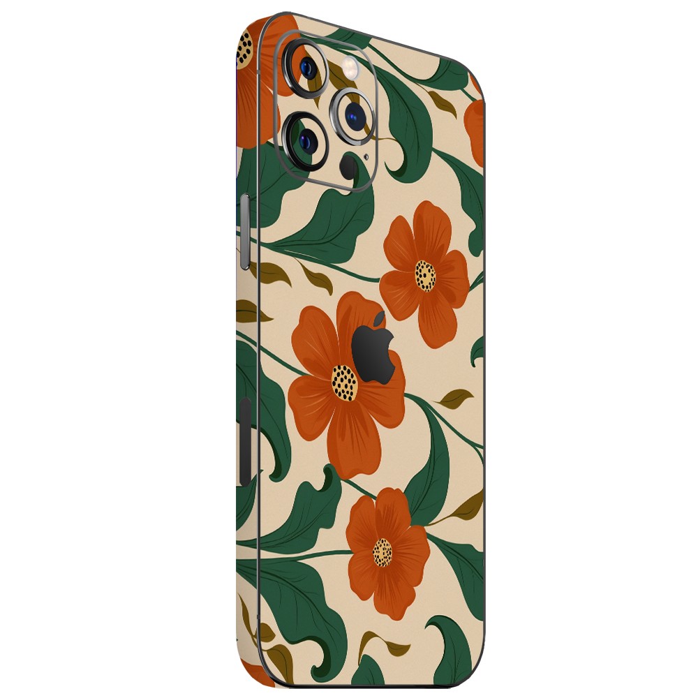 iPhone 12 Pro Kaplama Kırmızı Çiçek