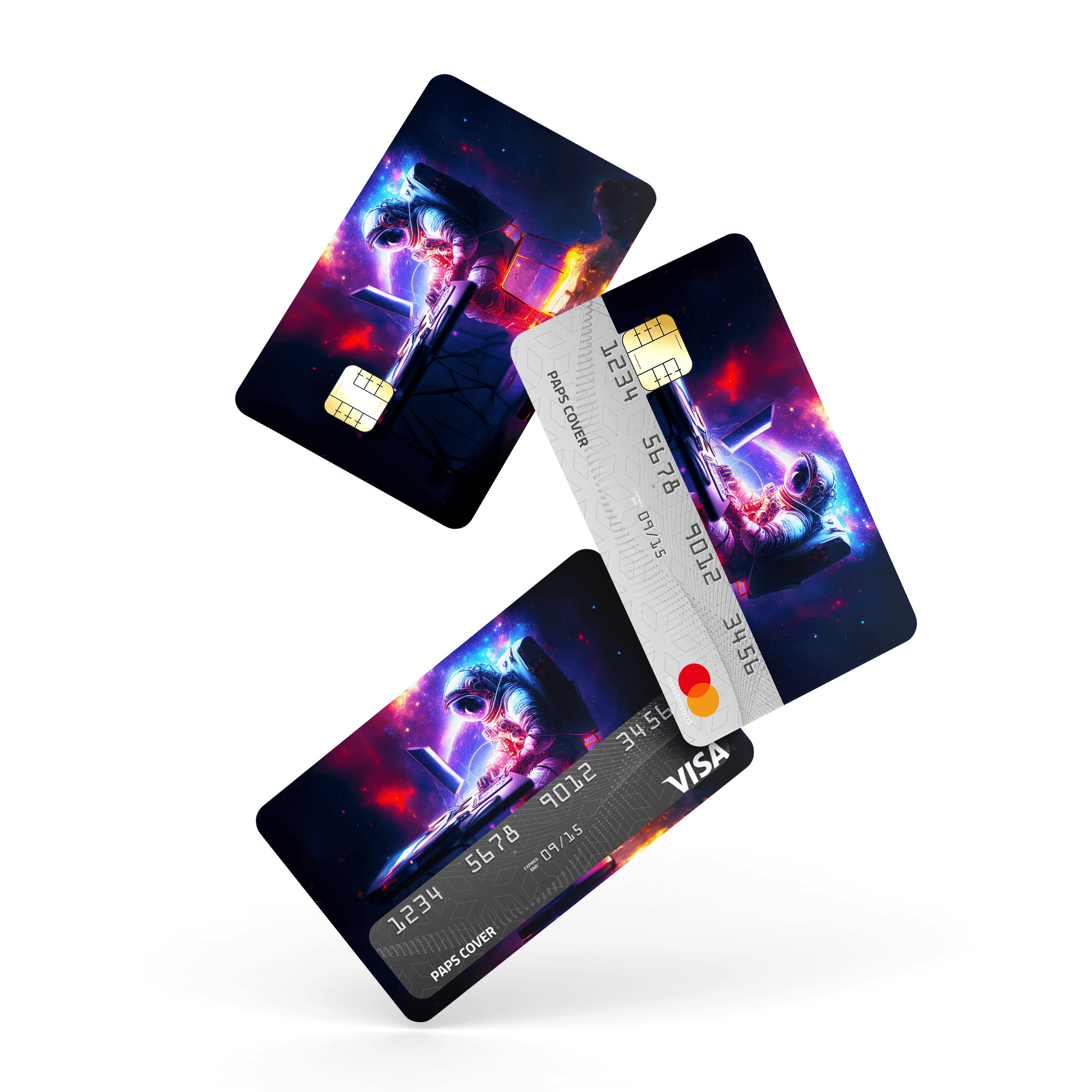 Kredi Kartı Kaplama / Sticker - Nebula Astronot