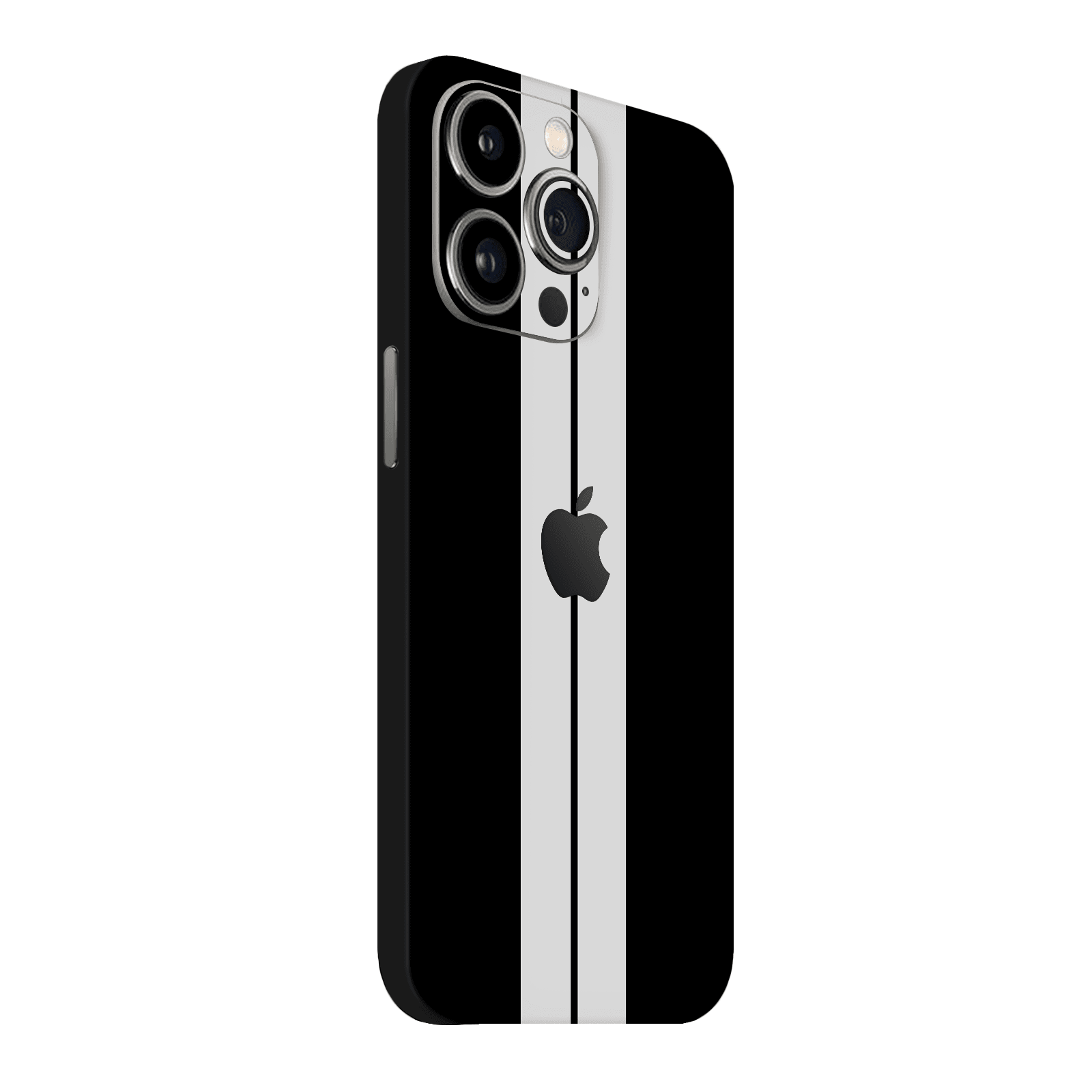 iPhone 16 Pro Kaplama Siyah Çift Beyaz Şerit