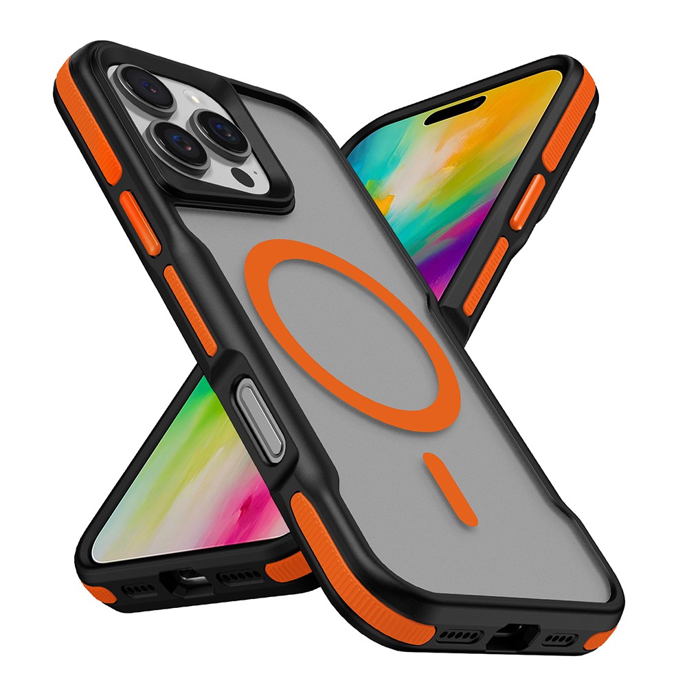 iPhone 16 Pro Max Kılıf M-safe Şarj - Renkli Kenar