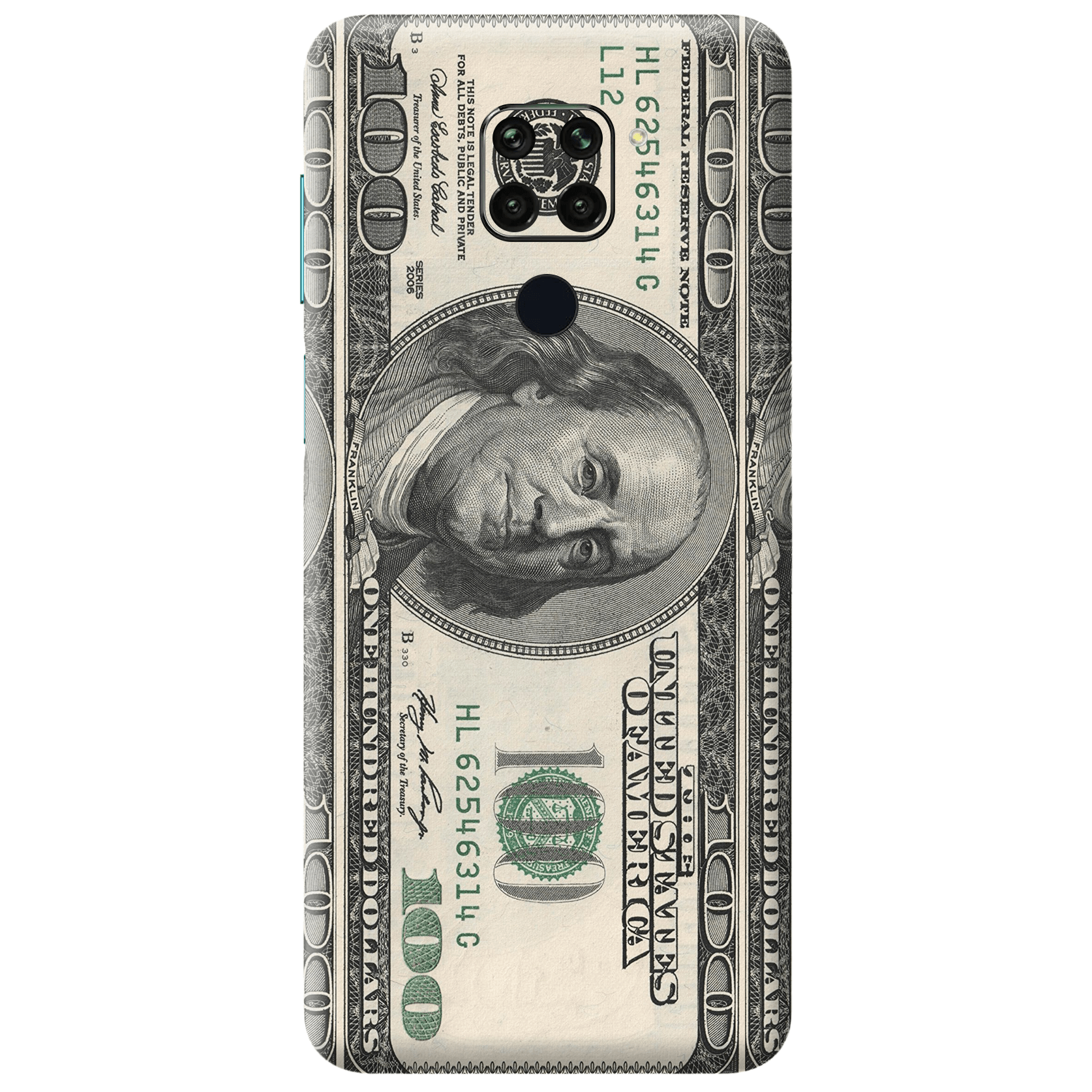 Xiaomi Redmi Note 9 Kaplama Dolar Desenli
